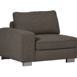 Lazy 1-zits element met arm links boucle antraciet