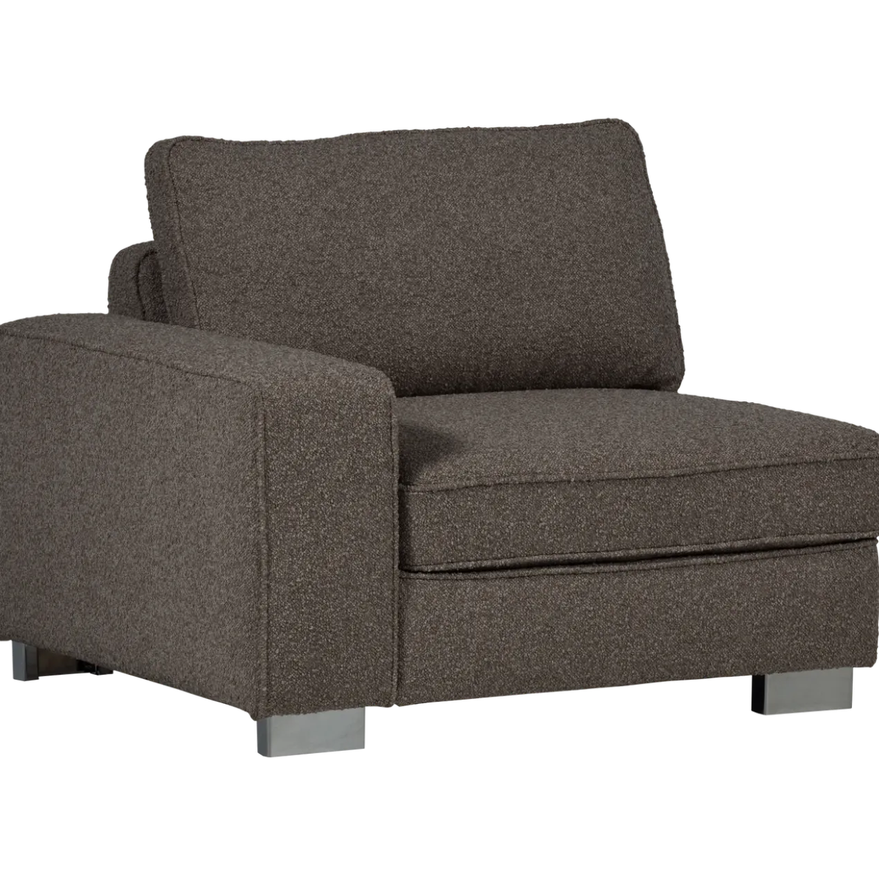 Lazy 1-zits element met arm links boucle antraciet