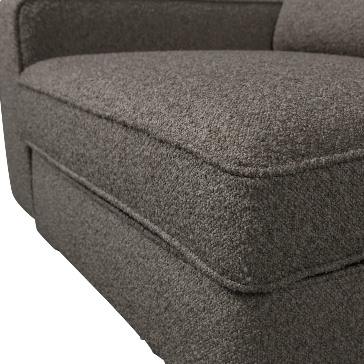 Lazy 1-zits element met arm links boucle antraciet