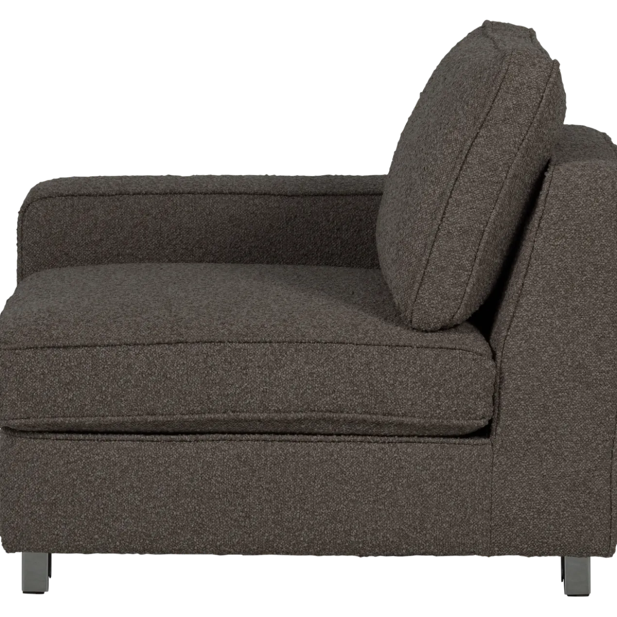 Lazy 1-zits element met arm links boucle antraciet