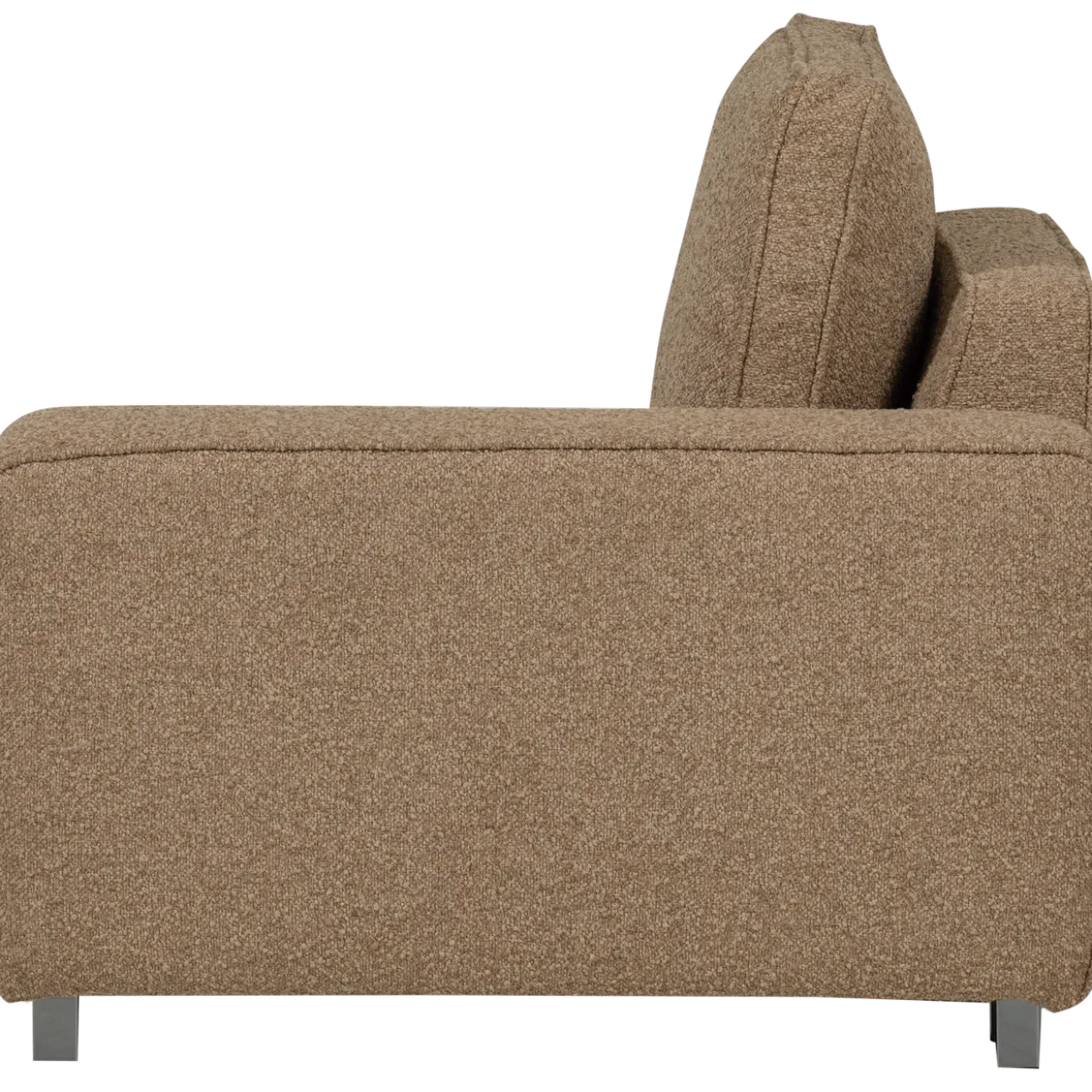Lazy 1-zits element met arm rechts boucle bruin