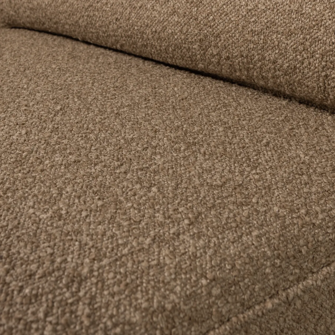 Lazy 1-zits element met arm rechts boucle bruin