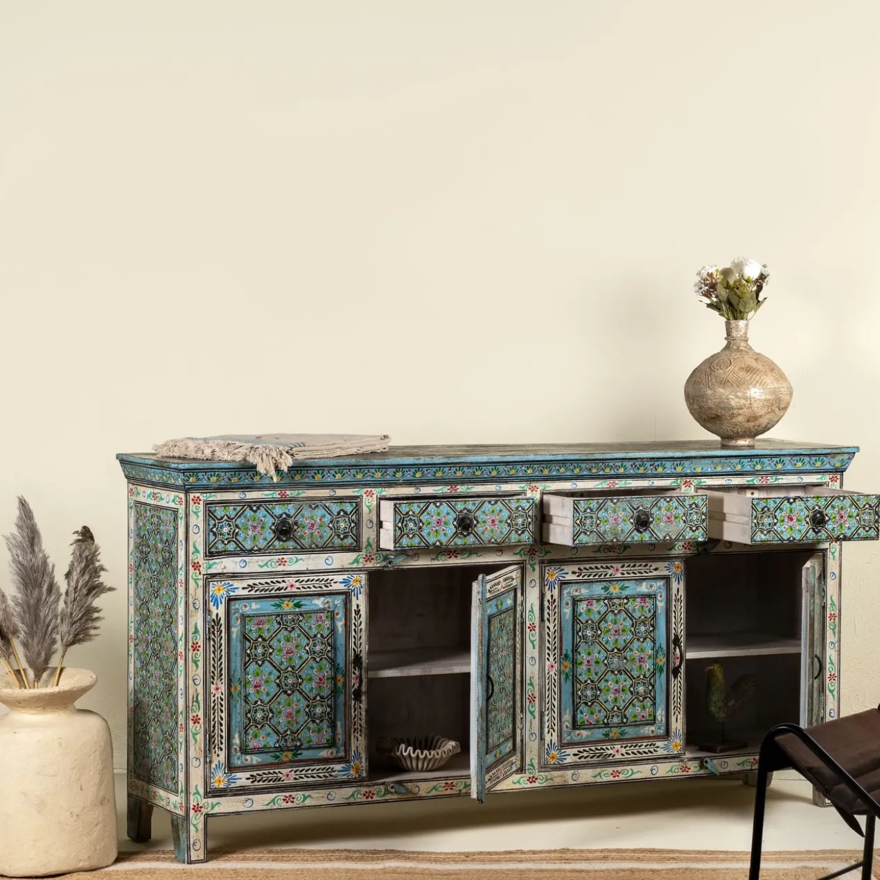 Lekha - Boho Dressoir Handbeschilderd