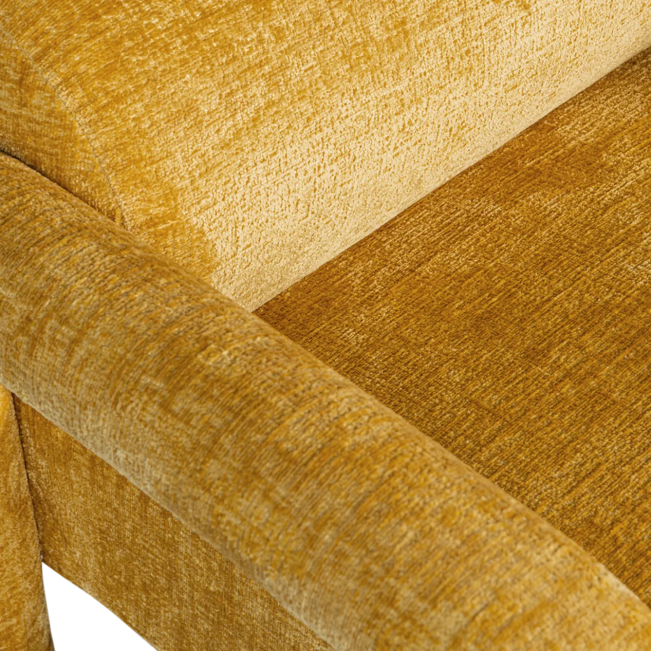 Lenny fauteuil in grove textuur goud/geel