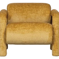 Lenny fauteuil in grove textuur goud/geel