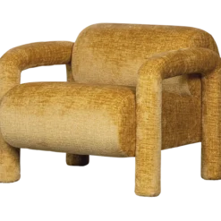 Lenny fauteuil in grove textuur goud/geel
