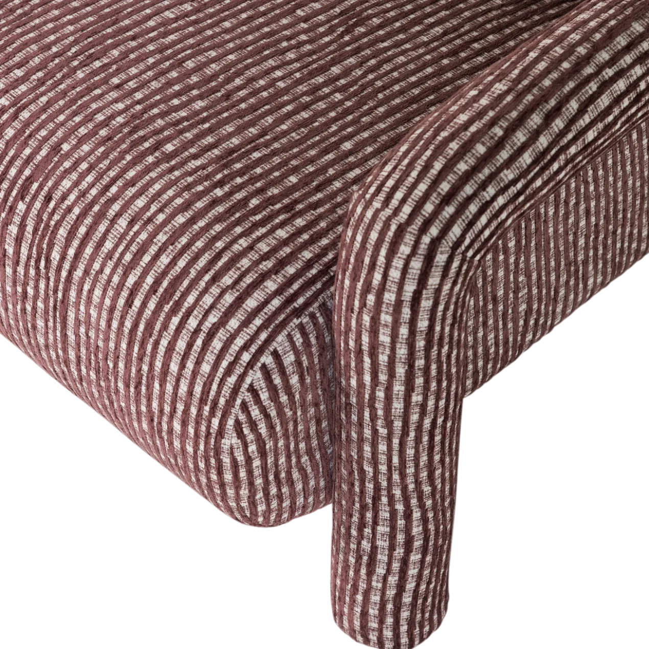 Lenny fauteuil met dessin bordeauxrood
