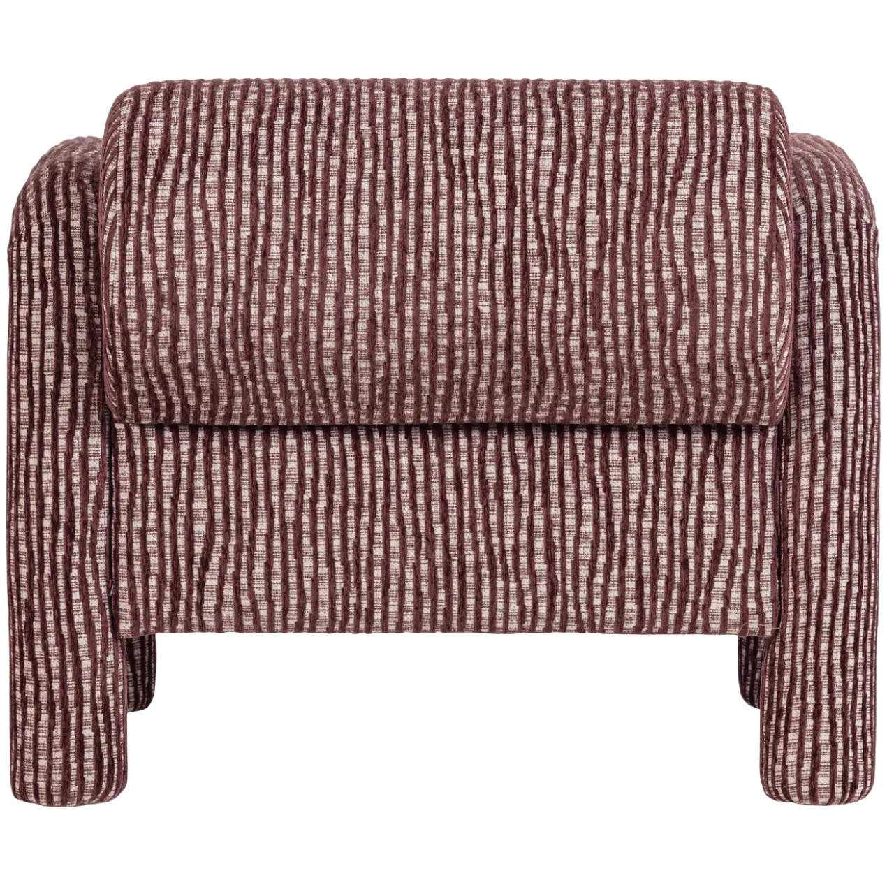 Lenny fauteuil met dessin bordeauxrood