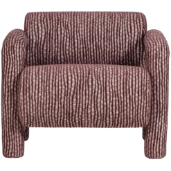 Lenny fauteuil met dessin bordeauxrood