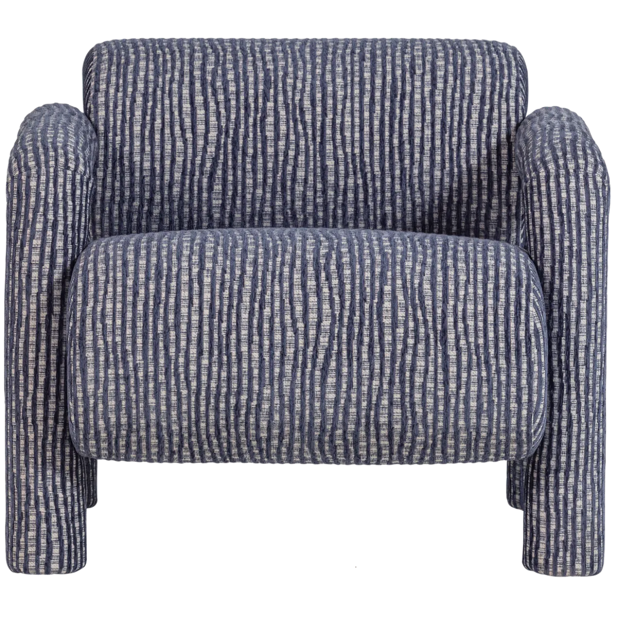 Lenny fauteuil met dessin grijsblauw