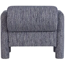 Lenny fauteuil met dessin grijsblauw