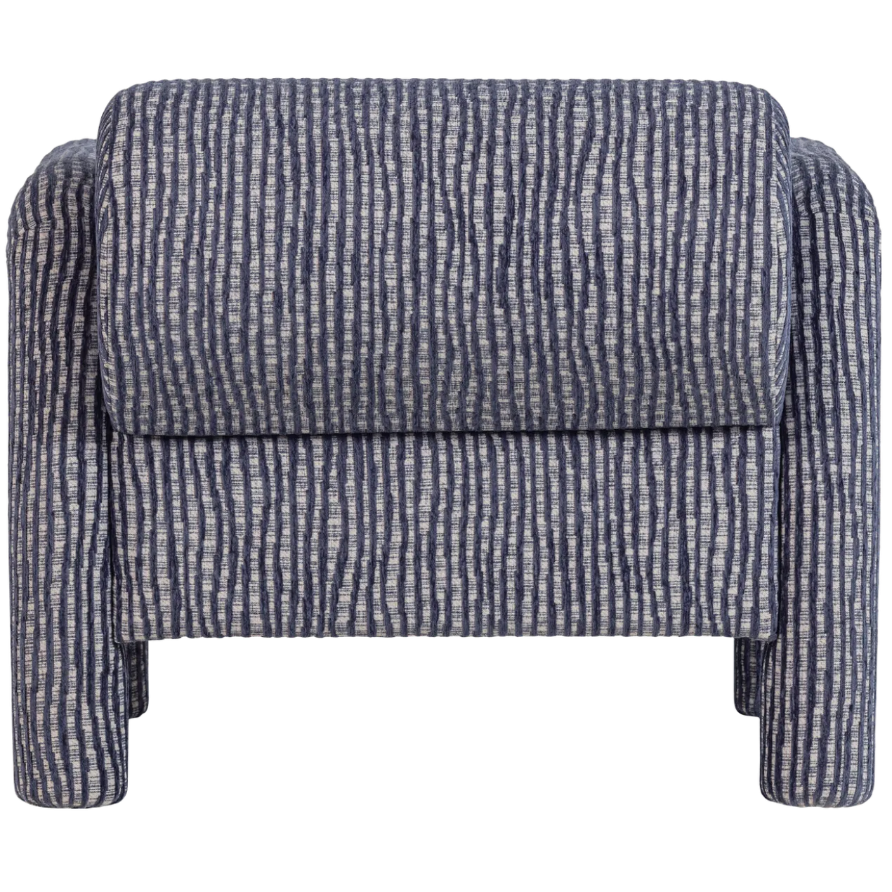 Lenny fauteuil met dessin grijsblauw