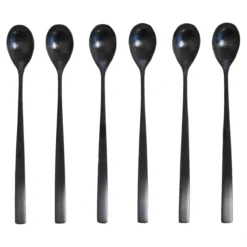 Lepel latte noma zwart - set van 6