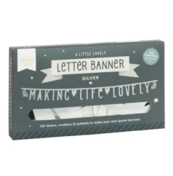 Letter banner zilver #1