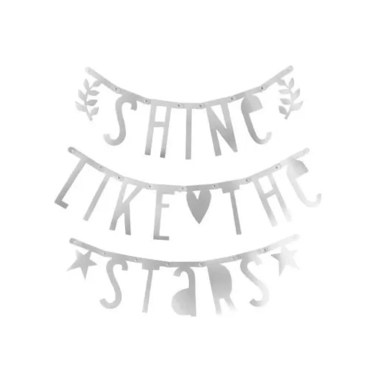 Letter banner zilver #1
