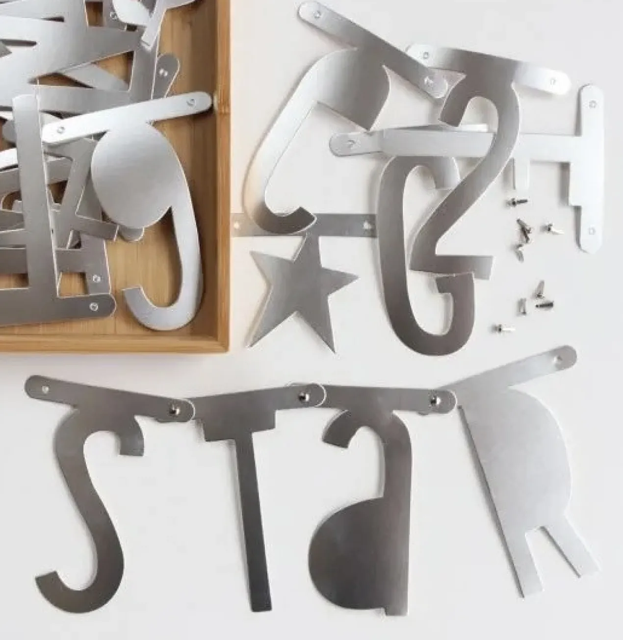 Letter banner zilver #1