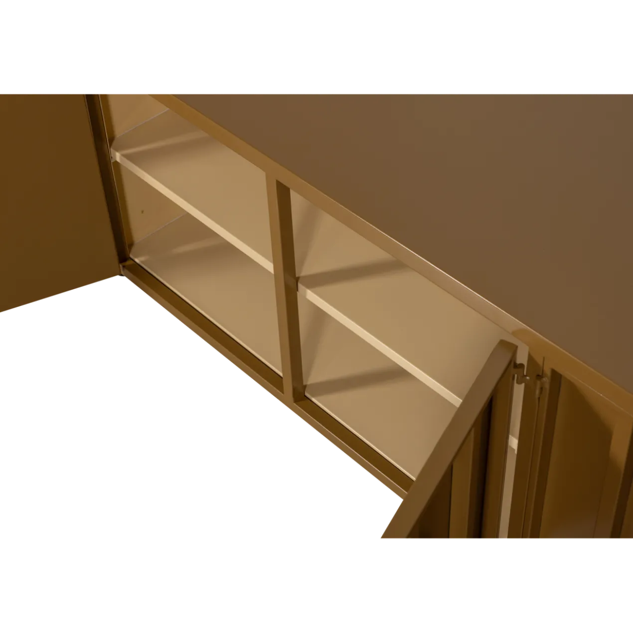 Level tv meubel metaal honinggeel 44x160 cm