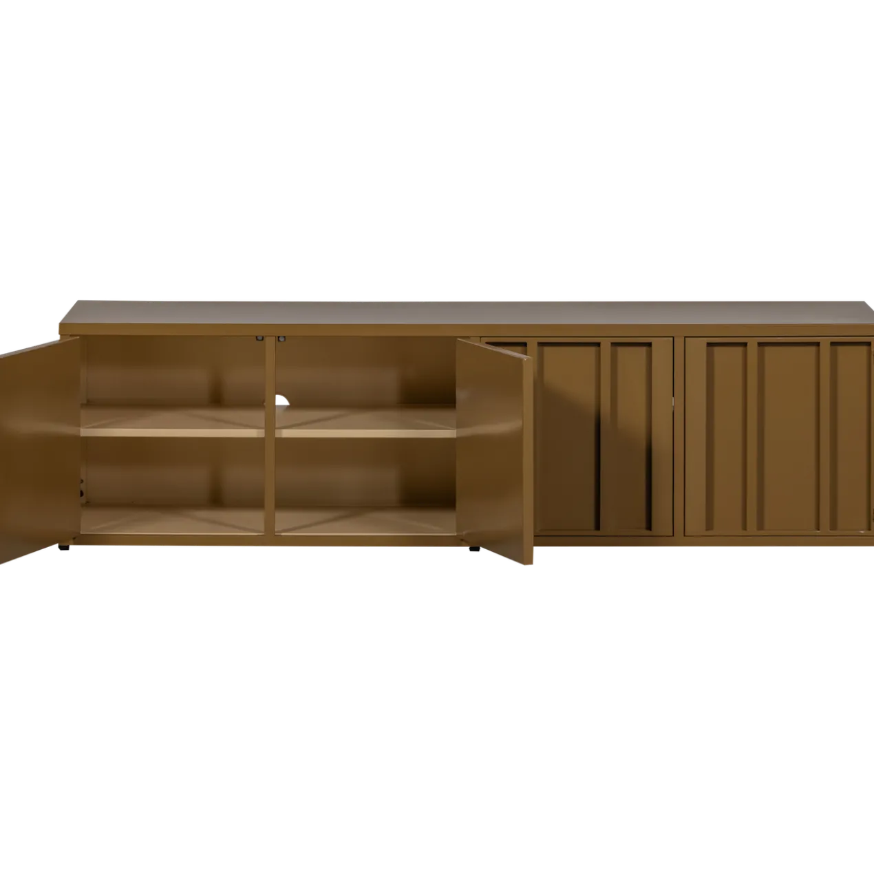 Level tv meubel metaal honinggeel 44x160 cm