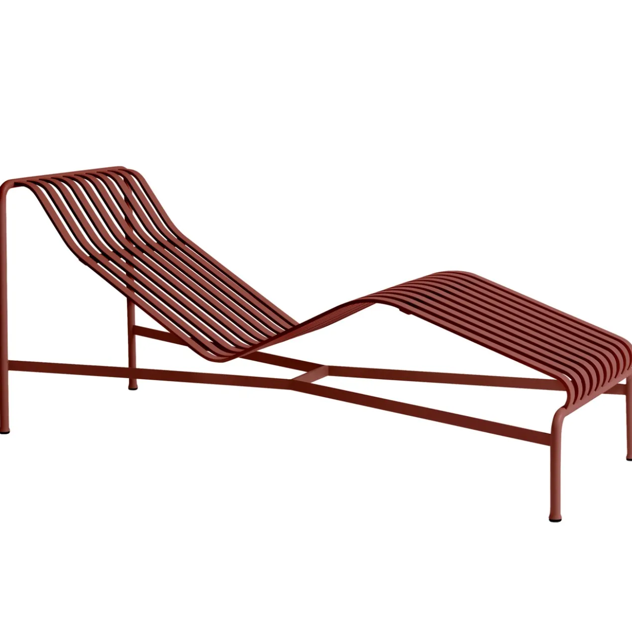 Ligbed Palissade Chaise Longue iron red