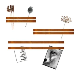 Lijst leer magneet 50 cm (2 stuks) COGNAC-2stuks
