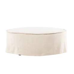 Linnen poef Odette Beige