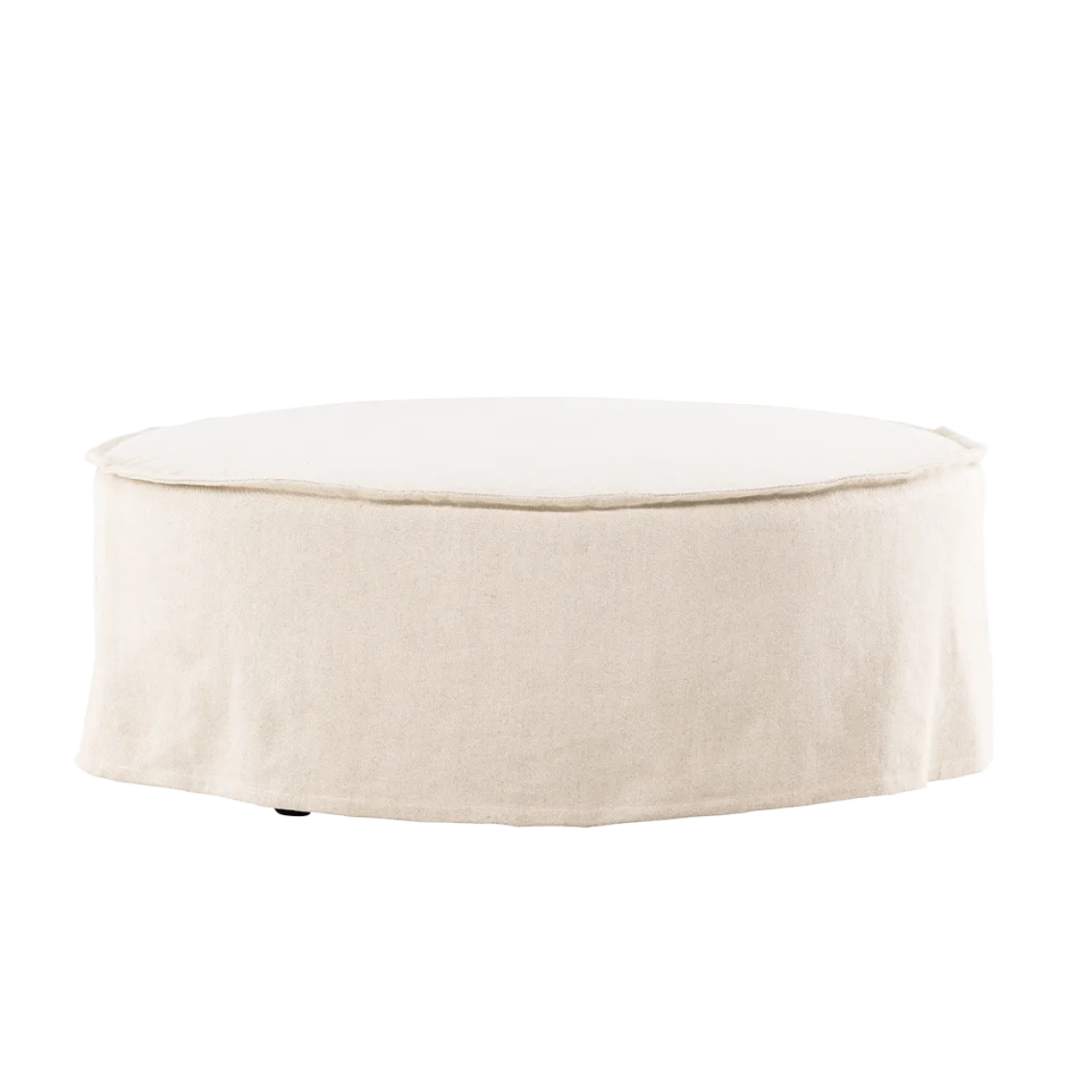 Linnen poef Odette Beige
