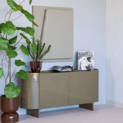 Liora tv meubel/dressoir hout hoogglans groen [fsc]