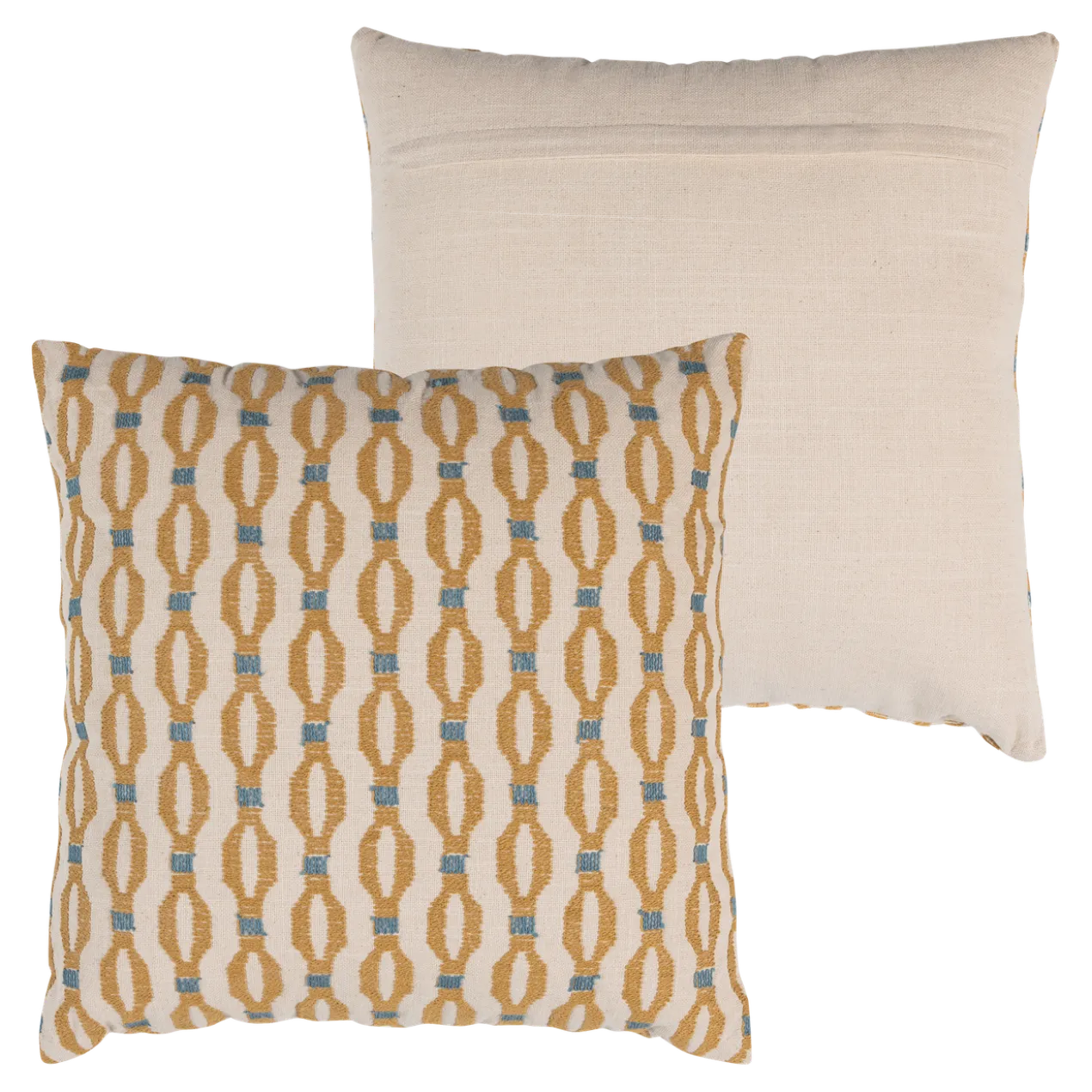 Lira kussens blauw/oranje - set van 4