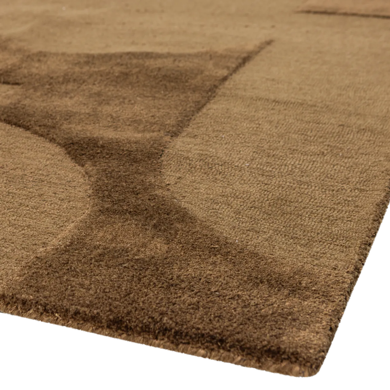 Livo vloerkleed viscose/wol bruin 170x240 cm