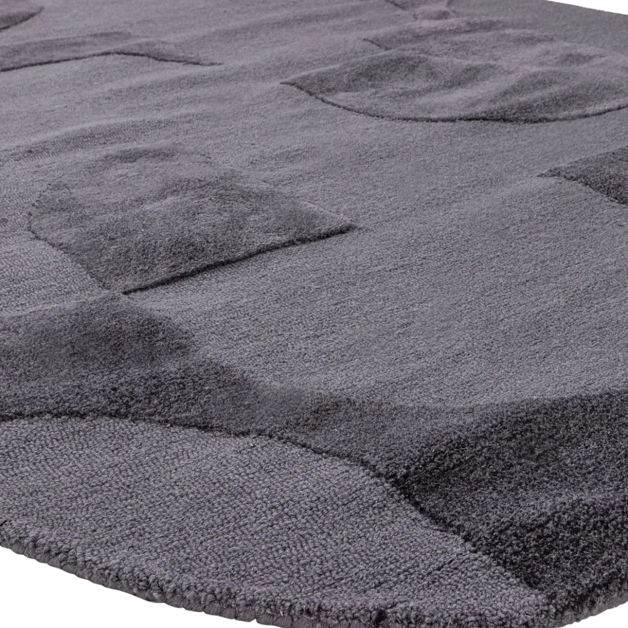 Livo vloerkleed viscose/wol grijs 170x240 cm