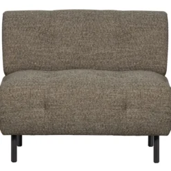 Lloyd fauteuil grof geweven donkerbruin melange
