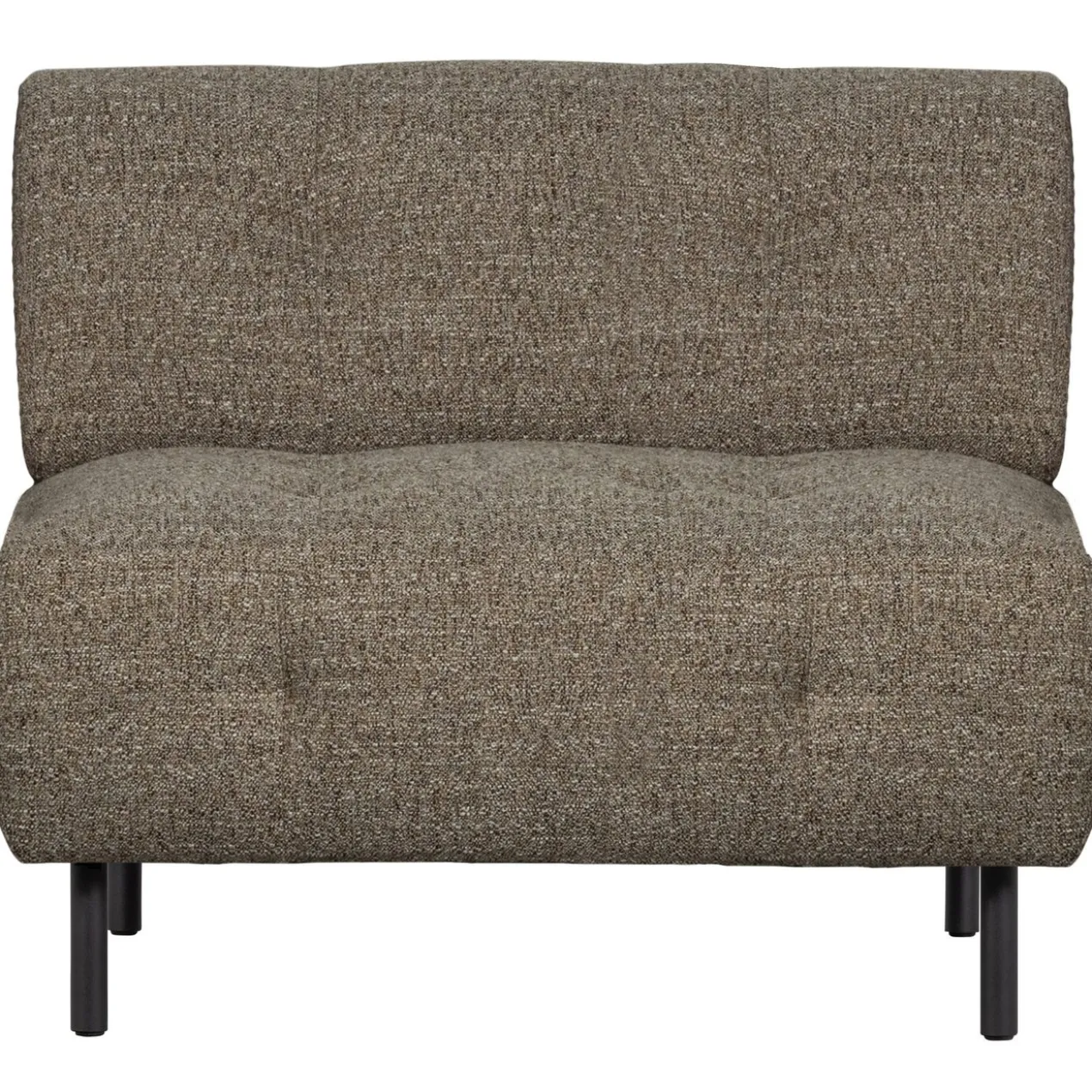 Lloyd fauteuil grof geweven donkerbruin melange