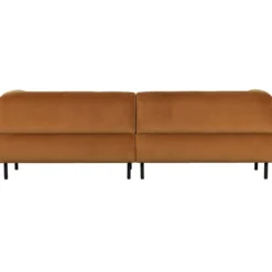 Lloyd 4-zits bank velvet kaneel
