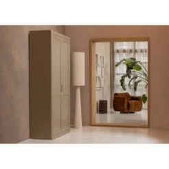 Loft vloerlamp xl metaal/boucle naturel 187xo35 cm