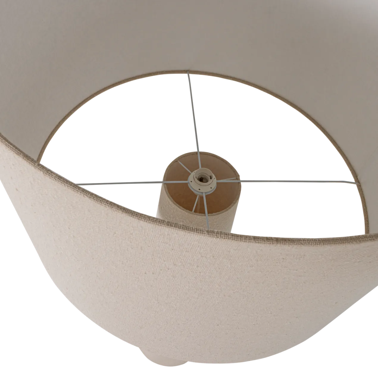 Loft vloerlamp xxl metaal/boucle naturel 160xo70 cm