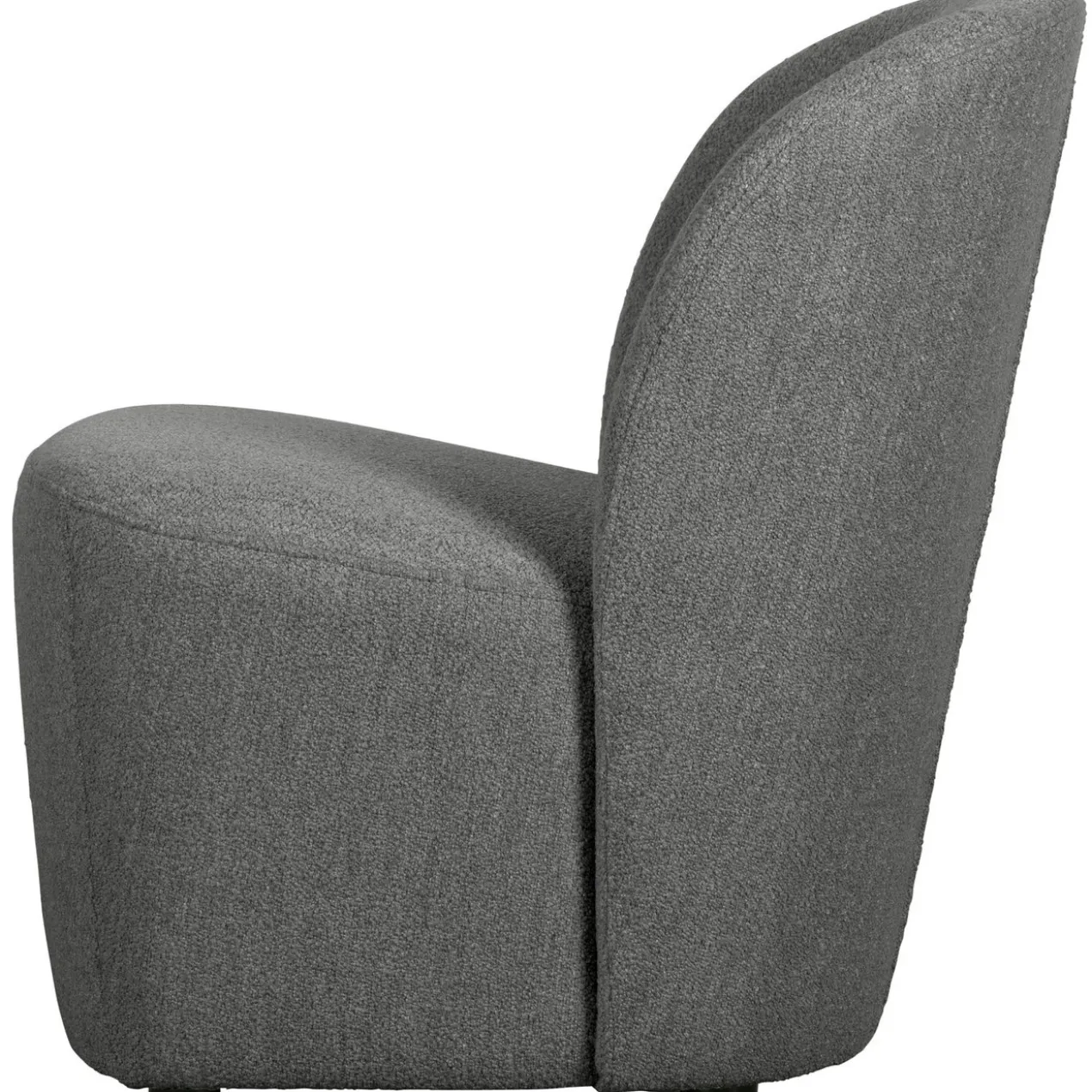 Lofty fauteuil boucle staalgrijs