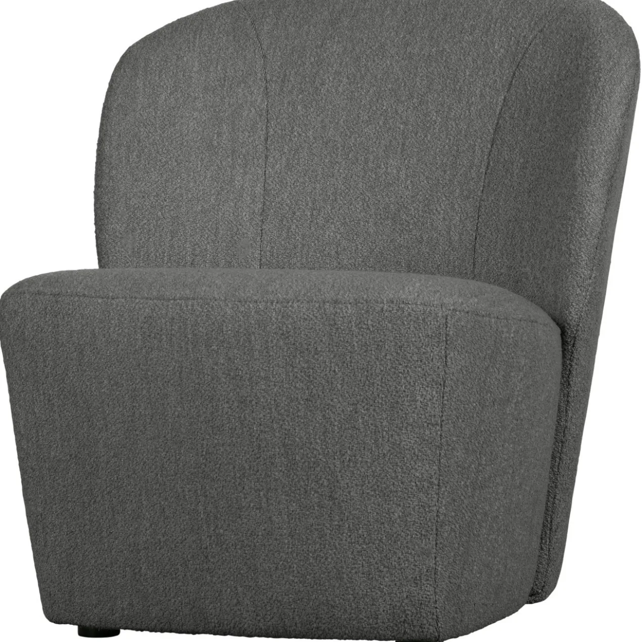 Lofty fauteuil boucle staalgrijs