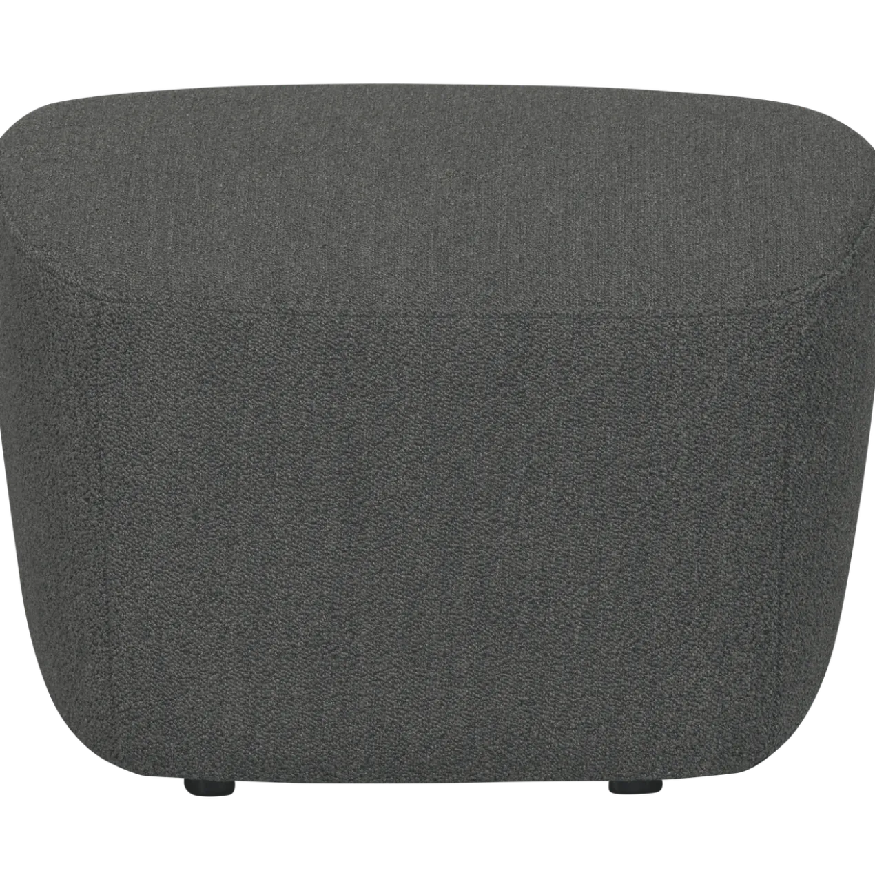 Lofty hocker boucle staalgrijs