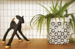 Loods 5 Kunst keramiek Hertje BlitzenHoly Black