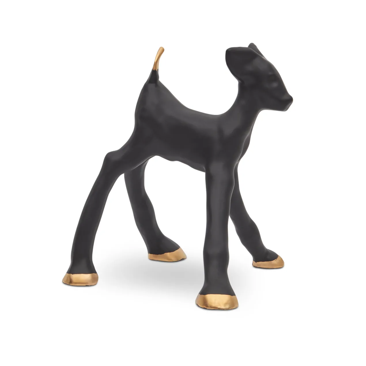 Loods 5 Kunst keramiek Hertje BlitzenHoly Black