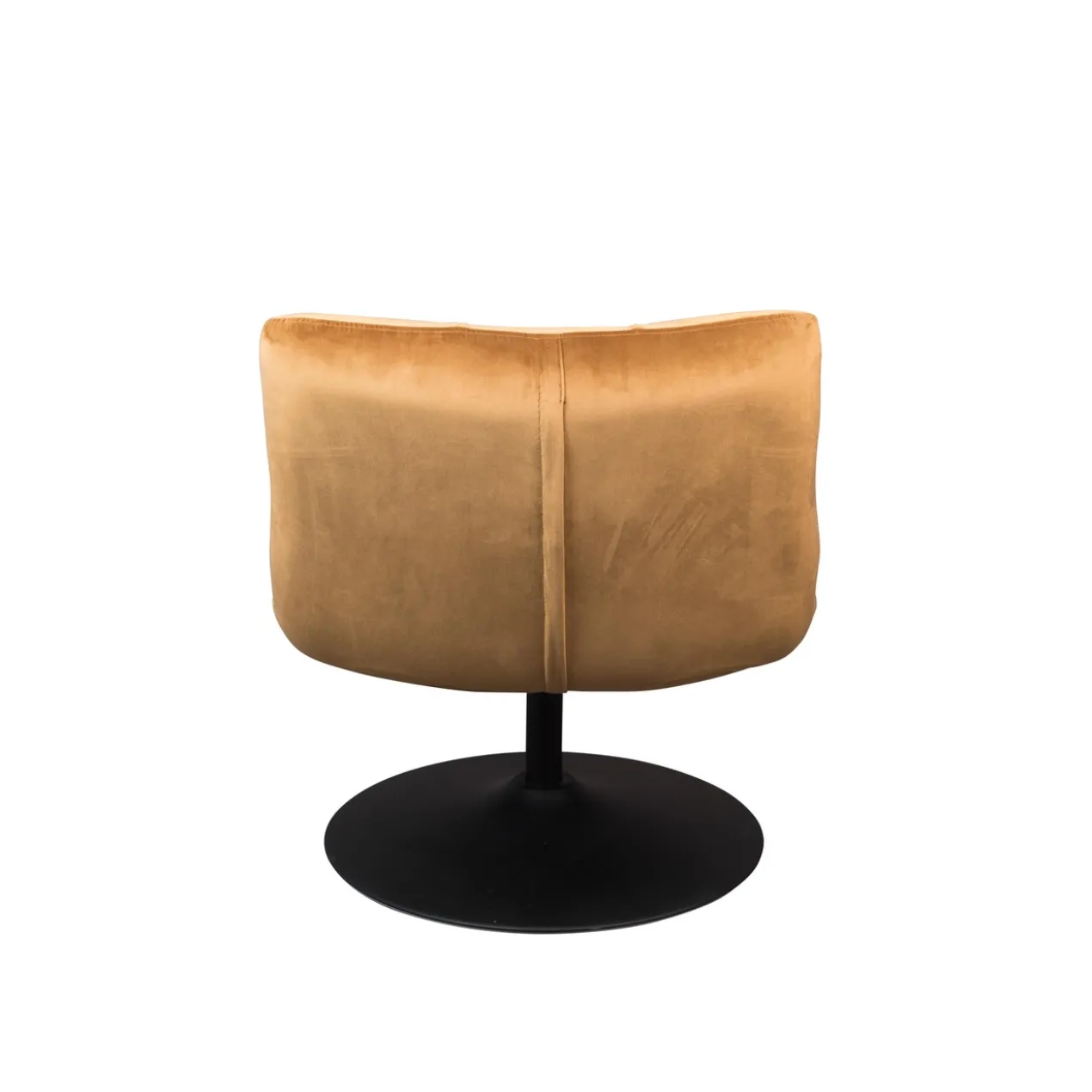 Lounge chair bar velvet golden brown
