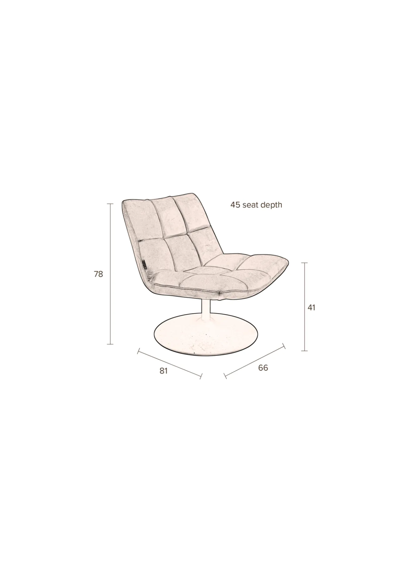 Lounge chair bar vintage brown
