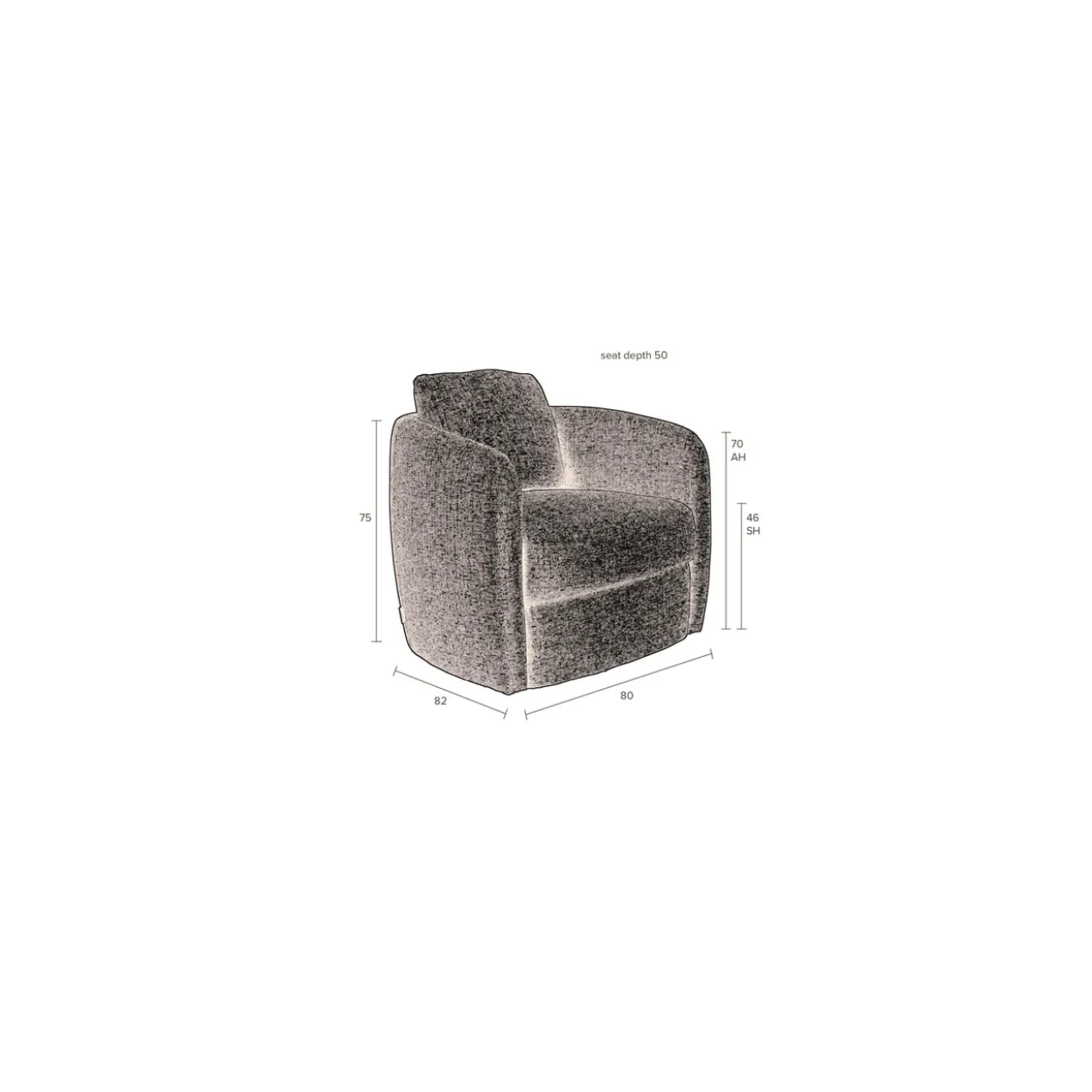 Lounge chair boho stone