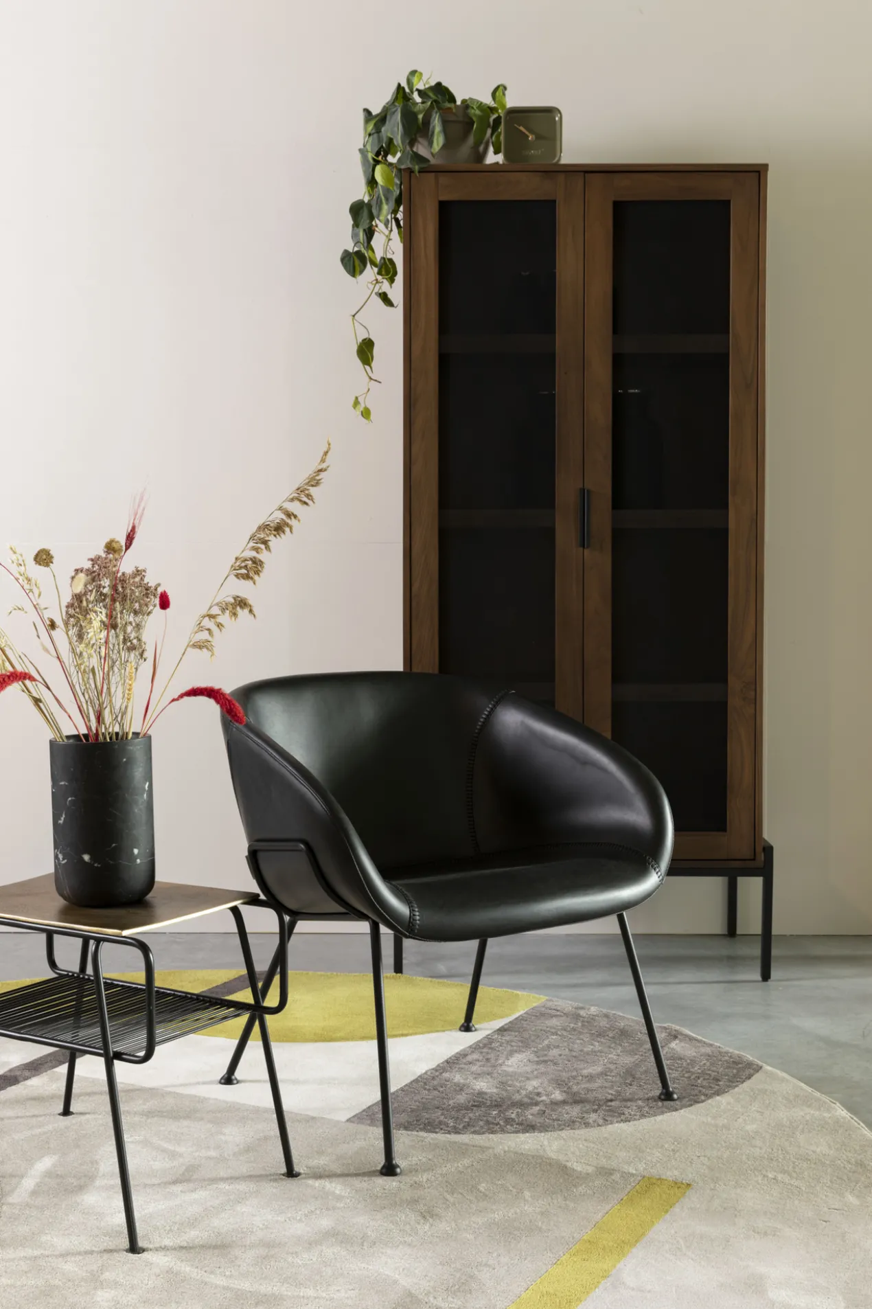 Lounge chair feston black