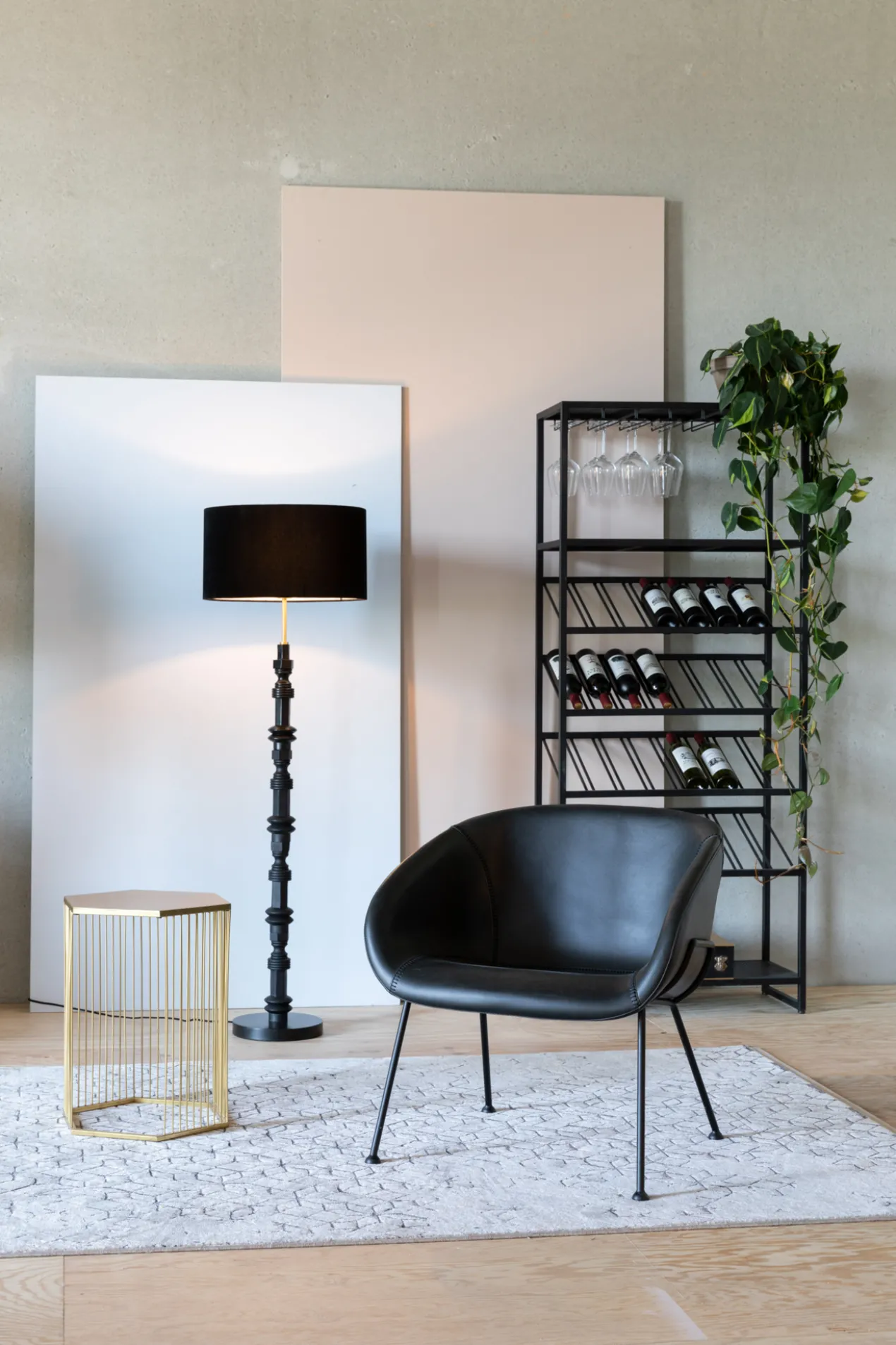Lounge chair feston black