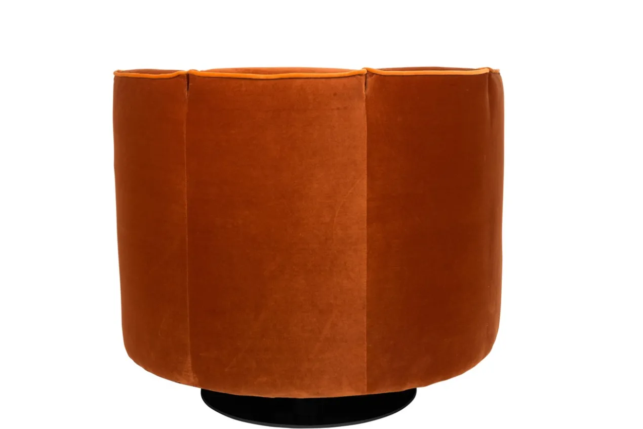 Lounge chair flower orange