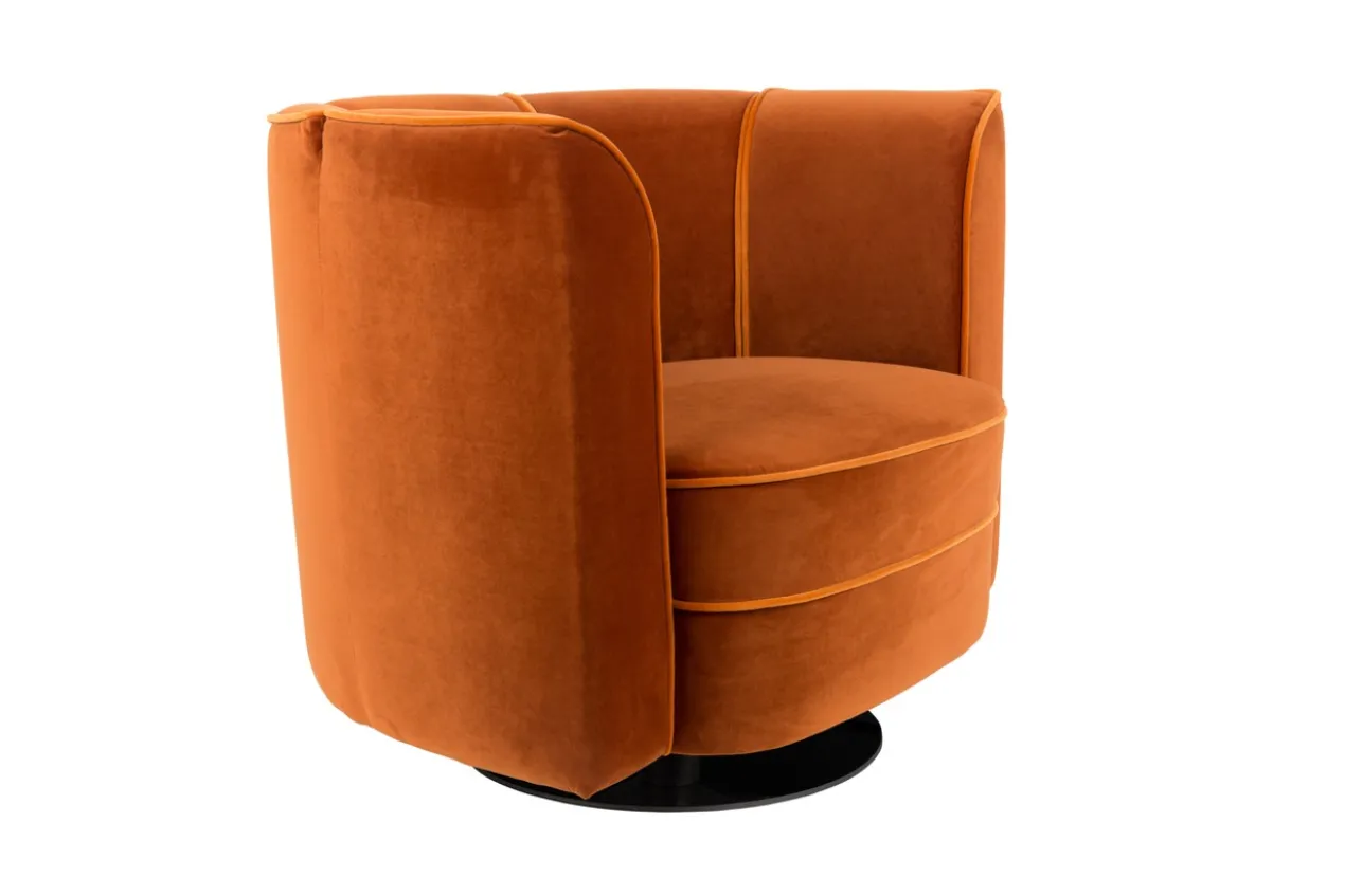 Lounge chair flower orange