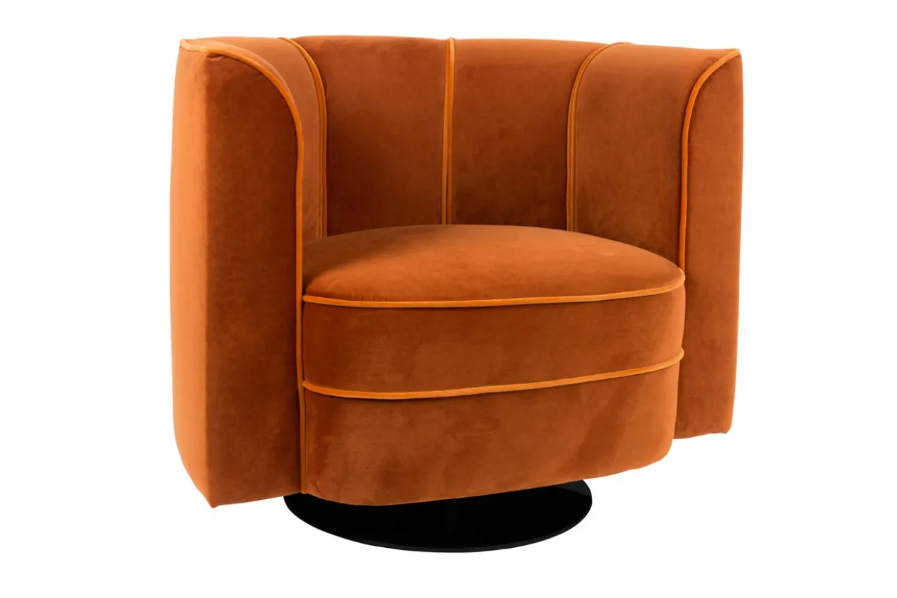 Lounge chair flower orange