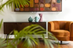 Lounge chair flower orange