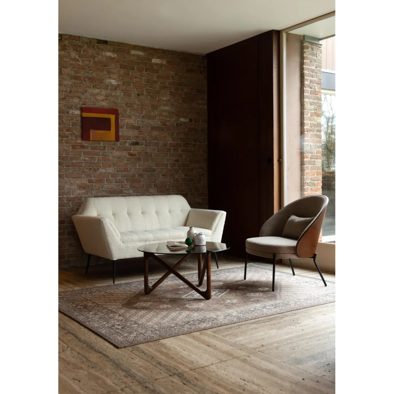 Lounge chair rodin beige